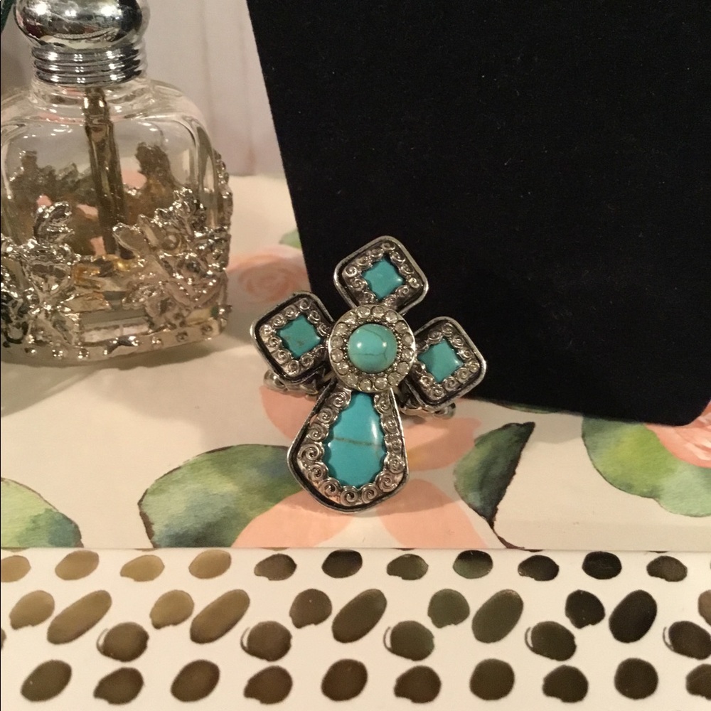 Turquoise Cross & Ring - Picture 3 of 4